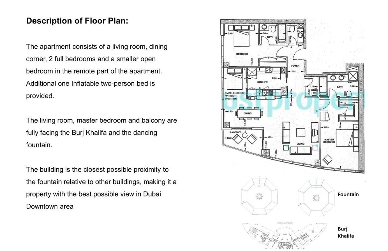 Elite Royal Apartment - Full Burj Khalifa & Fountain View - 2 Bedrooms And 1 Open Bedroom Without Partition Дубай Екстериор снимка