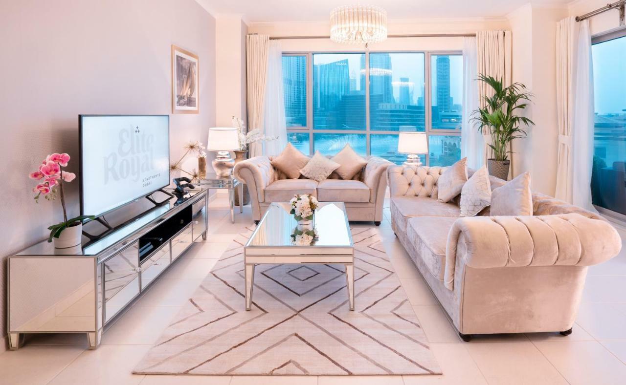Elite Royal Apartment - Full Burj Khalifa & Fountain View - 2 Bedrooms And 1 Open Bedroom Without Partition Дубай Екстериор снимка